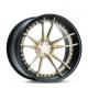 factory Customized brushed grey or bronze luxury 2 piece staggered alloy forged wheel rims