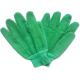 Green Colour Cotton Working Hands Gloves With Knit Wrist For Winter Use