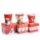 christmas mug packaging box with pvc window  custom  lid and bse mug box