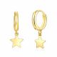 Customized Women Girl Fashion Jewelry Gold Plated Star Dangle Hoop Earrings 925 Sterling Silver Jewelry Piercing Earring