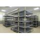 SS High Density Storage System Rust - Resistant Overhead Rail PP Shelf Chrome Plated For Walk - In Freezers