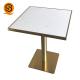 Artificial Marble Modern Restaurant Table Rectangle Square 4 Seater 2 Seater