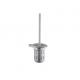 Bathroom Space Aluminum Wall Mounted Toilet Brush Holder in Modern Simple Style Silver