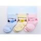 Top selling diamond check patterned design knitted supersoft terry cotton socks for baby