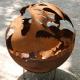 1000mm Corten Steel Gas Fire Pit Customized Available
