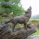 Wild forest outdoor garden decor weather resist metal casting wolf sculpture