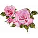 Embroidery Boutique Rose Flower Applique with Iron On backing for DIY patch