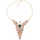 European-American vintage full diamond exaggerated exquisite peacock necklace zinc alloy