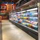 Fruit Vegetable Refrigerated Show Case , 830L Supermarket Chilled Display Cabinet