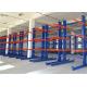Double Side Steel Structural Cantilever Racks For Pipes Lumber Sheet Shelves