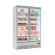 -22C Upright glass door refrigerator supermarket frozen food display freezer