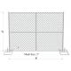 6' x 8' “Charming Baby” temporary chain link fence panels,available all brace