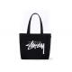 Durable Cotton Tote Bags Black Cotton Fabric Natural Environmental Protection
