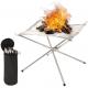 Foldable fire pit for camping
