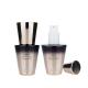 40ml Funnel Shaped Empty Foundation Bottle With Luxurious Black And Gold Gradient