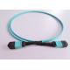 Mtp To Mtp Fiber Optic Trunk Cable High Tensile Strength For 100G Optics System