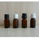 10ml  amber green frosting essential oil glass bottles, dark glass vial with plastic cap