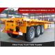 2 Axles / 3 Axles Flatbed Semi Trailer With Bulk Head / Front Wall Equipped