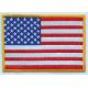 Sew-on, 8CM X 6CM, 100% twill embroidered USA national flag patches, four thread colors Embroidered Flag Patches