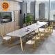 Multiple Colors Modern Restaurant Table 8 Seater Marble Top Dining Table
