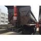 Black Color Hydraulic 3 Axles Semi Truck Flatbed Trailer Transport Cargo