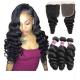 Double Weft Peruvian Loose Wave Weave Extensions 1B Silky And Soft