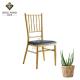Hotel Furniture Powder Coating Gold Resin Natural Chiavari Chair 4.5kg