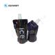 Smell Proof Liquid Spout Bags Black Color Custom Printing Durable Eco - Friendly