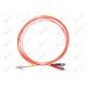 ST To LC Fiber Optic Jumper 62.5/125μM MM Mode Insertion Loss ≤0.3dB RoHS Certified