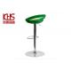 Plastic Counter Height Bar Stools 76cm-97cm Height Green Swivel Bar Stool