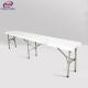 Foldable 6ft Rectangular White Plastic Dining Table For Wedding Scene Banquet Events