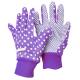 C3815-P Gardening Flower Pattern Anti-slip Cotton Gloves with PVC Dots Modelo number