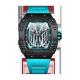Men'S Fashion Casual Silicone Wrist Watch Sapphire Glass Automatic Mechanical Watch