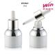 White Painted Glass Dropper Bottles 30ml Multifunctional With Silver Dropper Pump