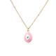 Turkish 14k Gold Necklace Jewelry Evil Eye Bead Pendant Necklace