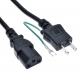 Japan 2 Pin Power Cord With Ground Apply To IEC320 C13 1.5m H05VV-F 3G 0.75mm