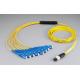Multi Core MTP / MPO Fiber Optic Patch Cord LC To ST Fiber Cable , High Density