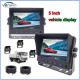 5 Inch LCD Screen TFT Car Monitor Metal Connector+4PIN CCD Color Rear View Reversing Camera 12-24v For Caravan Van Rv