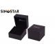 High End Style Single Watch Gift Boxes , Recyclable Black Watch Presentation Case