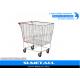 Supermarket Metal Wire Container With 4 Wheels For Cargo Storage Custom Logo