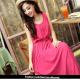 hot Fashion Sale Special Offer Rayon O-neck Classic Women's Bohemia Pleated pink Chiffon One-piece Dress