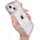 Deluxe Crystal Diamond Pattern Camera Lens Protection Transparent Soft Shockproof Cover Phone Case (blue, iPhone 13 Pro
