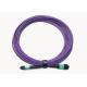 MT Ferrule OM4 Mpo To Mpo Cable , Optical Patch Cord For Data Center System