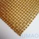 Decorative Golden Sequin Metal Mesh Drapery Curtain Wall Covers 4x6