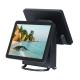 Black Color Dual Screen All In One Point Of Sale Systems With Aluminium Alloy Housing