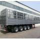 fence semi trailer 3 axle cargo animal transport  trailers for sale