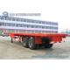 40T Double Axles Container Flat Bed Trailer 40ft Mechanical With 8 Piece Leaf Spring