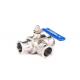 2 Inch 3 Ball Stainless Steel Sanitary Valves L Type With Clamp  Weld Thread Connection