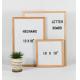 Handcrafet slotted felt letter board wook frame board with letters