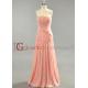 2013 Halter Strapless Floor-length Pleated Chiffon Pink Evening dresses EDGD2001